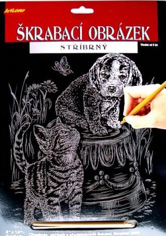 ArtLover Škrabací obrázek stříbrý, více druhů