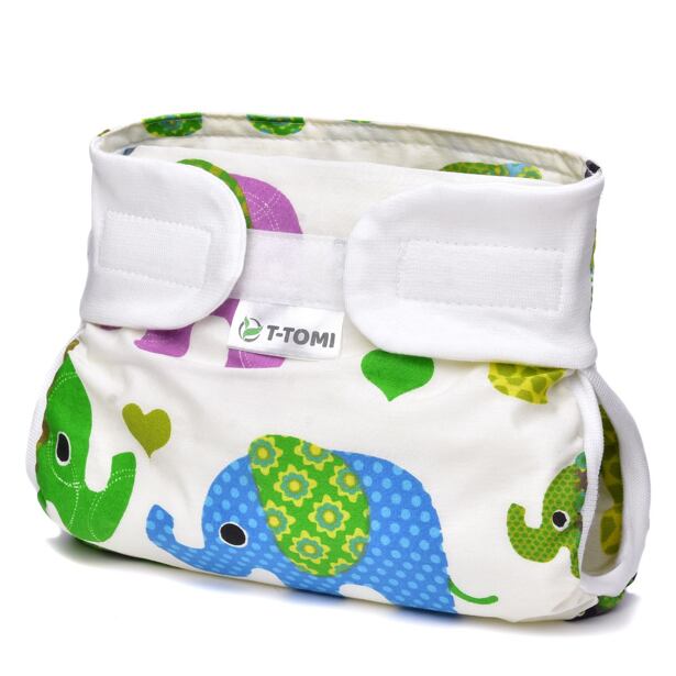 T-tomi Ortopedické abdukční kalhotky - suchý zip, green elephants, 3-6 kg