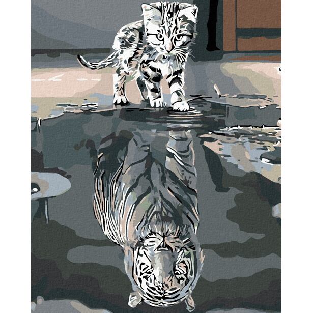 Zuty Maľovanie podľa čísel - KOTE ALEBO TIGER