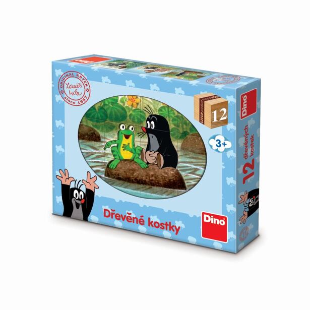 DINO KRTOK A ZVIERATKA Drevené kocky