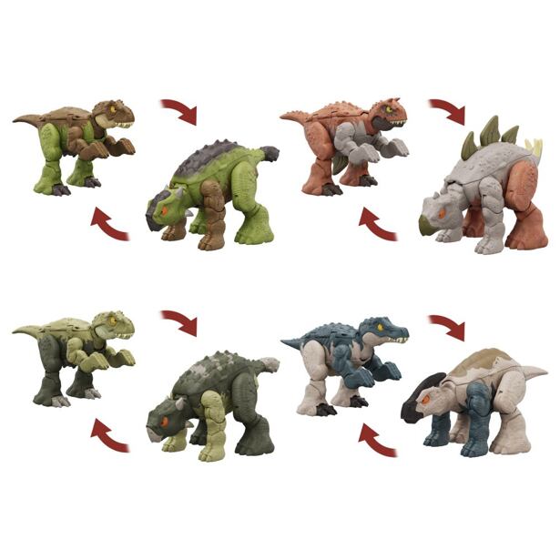Mattel Jurassic World Dinosaurus s transformací 2 v 1, více druhů