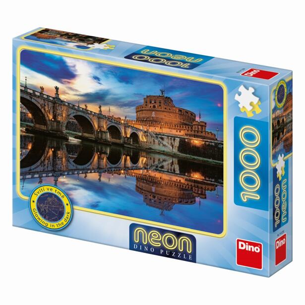 Dino Andělský hrad 1000 dílků neon Puzzle