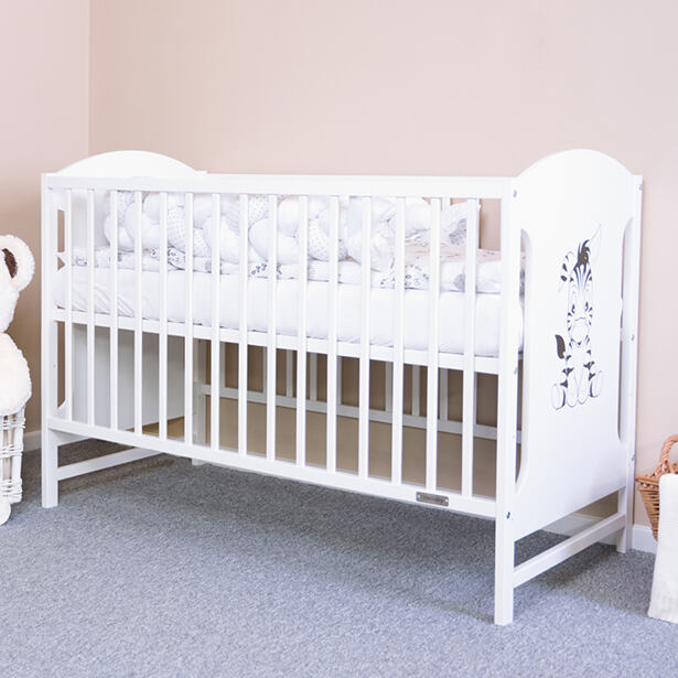 Detská postieľka New Baby MIA Zebra biela