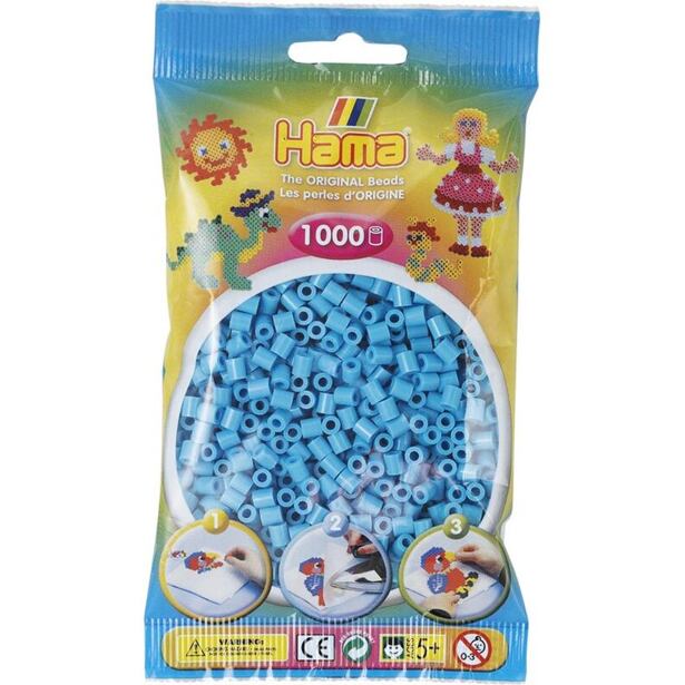 Hama Zažehľovacie korálky MIDI - azúrovo modré 1.000ks