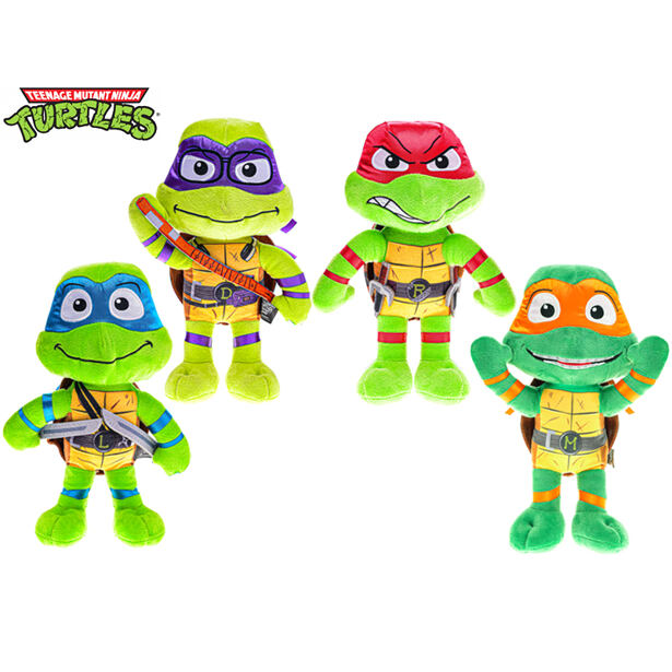 Mikro Želvy ninja: Mutantí chaos 28cm, plyš, 4 druhy