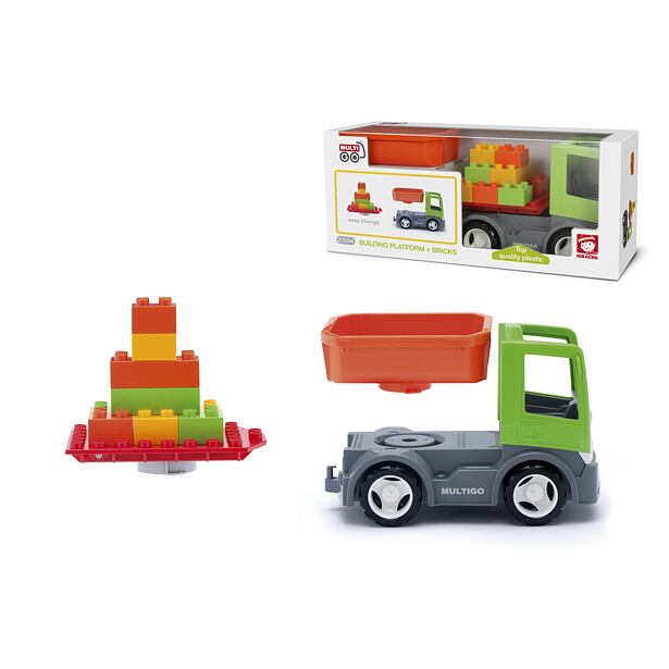 Igráček MultiGO 1+2 Stavebná doska - Igráčkovo auto, 2 nadstavby, kocky