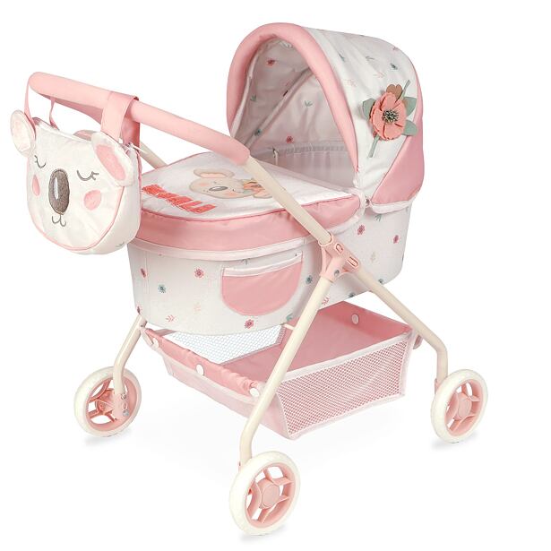 DeCuevas 86079 Môj prvý kočík pre bábiky s taškou KOALA 2024 - 56 cm