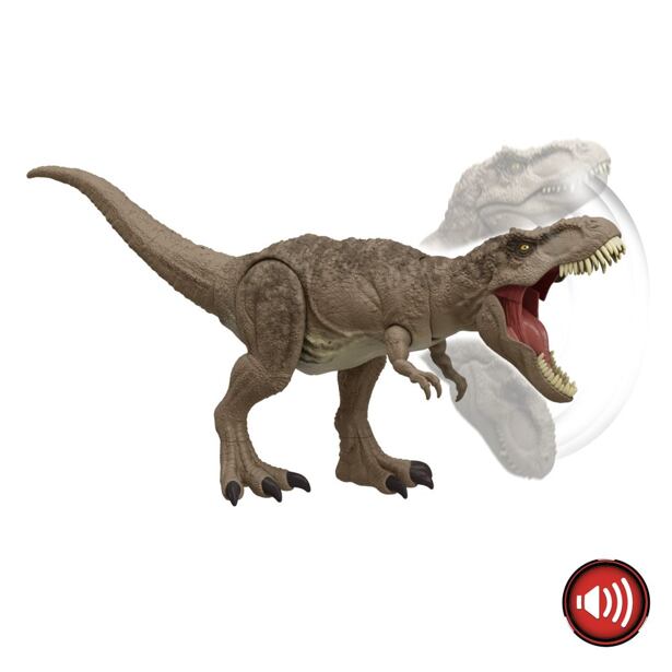 Mattel Jurassic World Zbesilý útok T-Rexa so zvukmi
