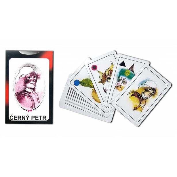 Hracie karty Čierny Peter kominček