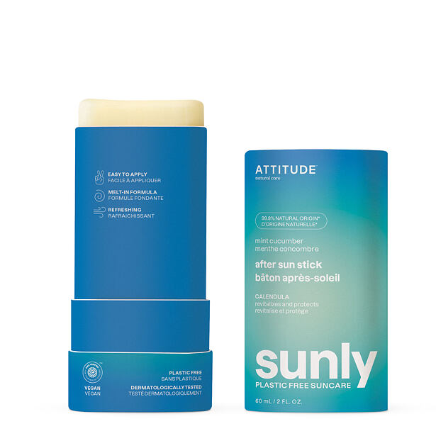 Zklidňující krém po opalování ATTITUDE Sunly s mátou a okurkou 60 ml