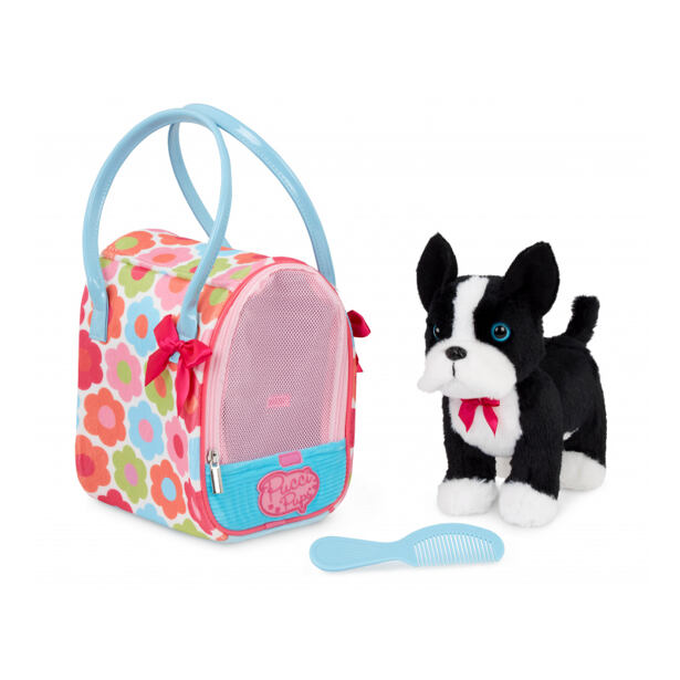 Pucci Pups Pejsek černý v kabelce Flower Print Glam Bag