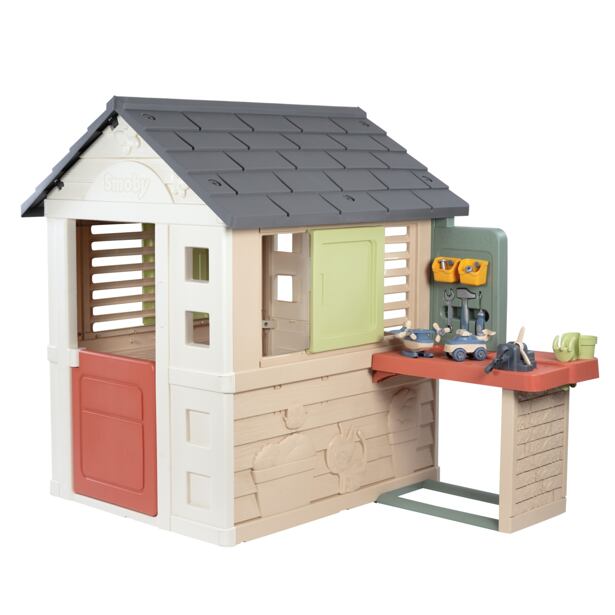 Smoby Domček Life Nature s dielňou pre domácich majstrov