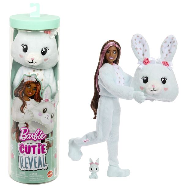 Mattel Barbie Cutie Reveal Barbie sladké mašle - mintový zajačik