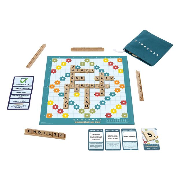 Mattel Scrabble dřevěná edice CZ