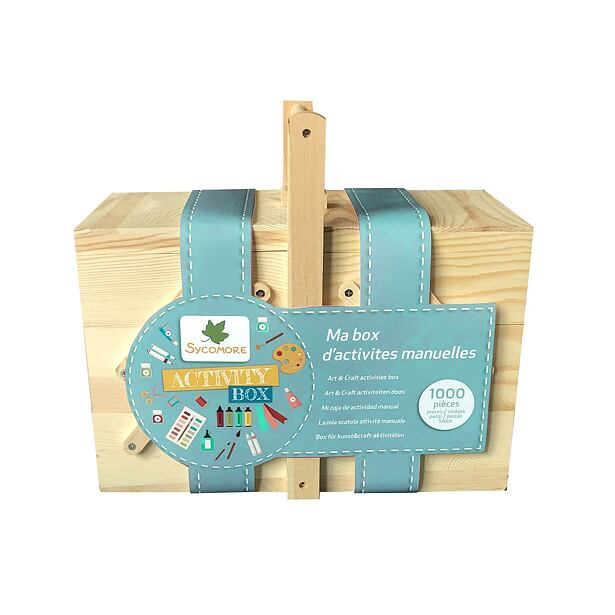 Sycomore Activity Box Dřevěný kufřík s materiálem na tvoření - 1000 ks