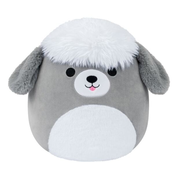 SQUISHMALLOWS Sivo-biely ovčiarsky pes - Arnold, 13 cm