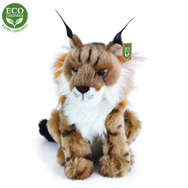 Rappa Plyšový rys sediaci 25 cm ECO-FRIENDLY