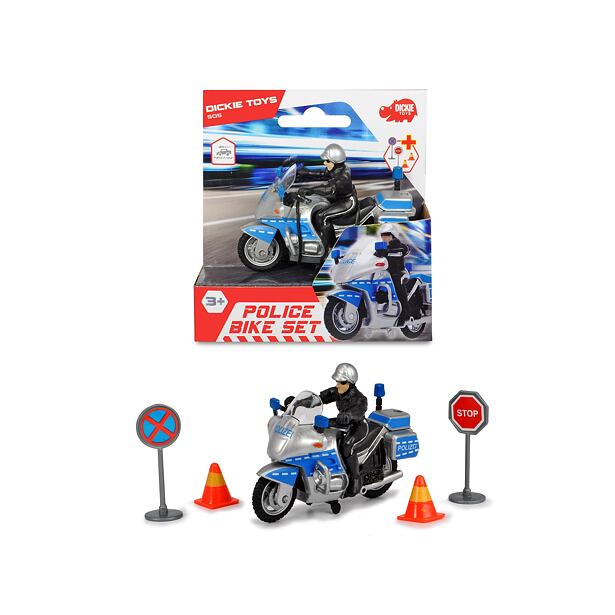 Dickie Policejní motocykl 10 cm s příslušenstvím