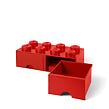 LEGO úložný box 8 s šuplíkmi - červená