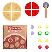 Dřevěná pizza v krabičce