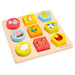 New Classic Toys Dřevěné vkládací puzzle - Tvary a zvířata