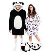 Cozy Noxxiez CH367 Panda - hrejivá televízna mikinová deka s kapucňou pre teenagerov a dospelých