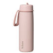 b.box Nerezová termolahev s brčkem 690 ml - blush crush