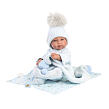 Llorens 84337 NEW BORN CHLAPČEK - realistická bábika bábätko s celovinylovým telom - 43 cm