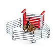 Schleich Farm World Kovboj na býku v ohrade