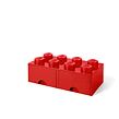 LEGO úložný box 8 s šuplíkmi - červená