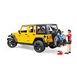 Bruder Jeep Wrangler RUBICON + Radfahrerfigur