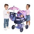 DeCuevas 85076 Skladací kočík pre bábiky so slnečníkom a taškou Magic Bubble 2024 - 60 cm