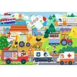 Trefl Puzzle s otvíracími okénky 36 dílků - Dopravní prostředky