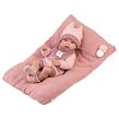 Llorens M738-18 Obleček pro panenku miminko NEW BORN velikosti 40-42 cm s doplňky