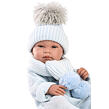 Llorens 84337 NEW BORN CHLAPČEK - realistická bábika bábätko s celovinylovým telom - 43 cm