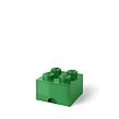 LEGO úložný box 4 s šuplíkom - tmavo zelená