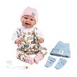 Llorens 84481 NEW BORN 2 v 1 - realistická bábika bábätko so zvukmi a mäkkým látkovým telom - 44 cm