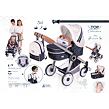 DeCuevas 80537 Skladací kočík pre bábiky 3 v 1 s batôžkom TOP Collection 2020 - 70 cm