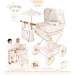 DeCuevas 82078 Skladací kočík pre bábiky REBORN so slnečníkom a doplnkami Verona 2024 - 90 cm