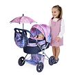DeCuevas 85076 Skladací kočík pre bábiky so slnečníkom a taškou Magic Bubble 2024 - 60 cm