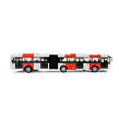 Rappa Kovový kĺbový autobus PID Praha červený 18 cm