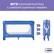 Asalvo BETSI Cestovná postieľka s unikátnym systémom skladania ULTRA-FAST, modrá