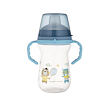 Canpol babies Hrnček so silikónovým náustkom FirstCup BONJOUR PARIS 250ml modrý