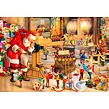 Wooden City Drevené puzzle XL,1010 dielikov, Santa v práci