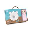 INTERBABY | SET MÉĎA - ergonomický vankúšik + prítulka - ružový