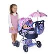 DeCuevas 85076 Skladací kočík pre bábiky so slnečníkom a taškou Magic Bubble 2024 - 60 cm