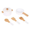 New Classic Toys Dřevěná kuchyňka - bílá s mramorovým designem