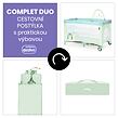 Asalvo COMPLET DUO cestovná postieľka (závesné lôžko, hrací oblúk), hedgehog