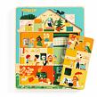 DJECO Dřevěné puzzle Chez Leo
