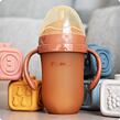 Kidnort Kojenecká lahev pro kojené děti Eple 250ml 6m+ hnědá
